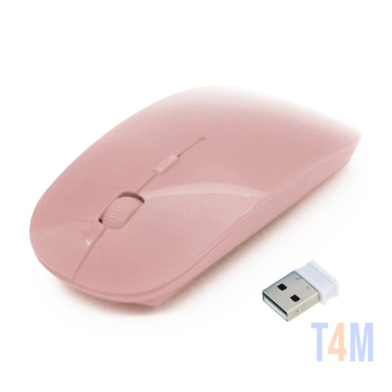 OFFICE MOUSE 2.4GHZ APPLE SHAPED WIRE LESS MOUSE 10M RANGE ROSA